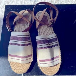 TORI BURCH espadrille flats w/ ankle strap